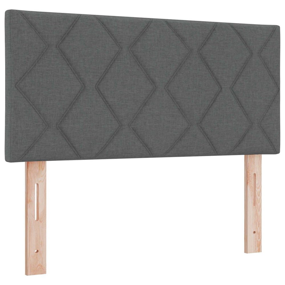 vidaXL LED Headboard Grey 90 cm Fabric