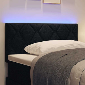vidaXL LED Headboard Black 90 cm Fabric