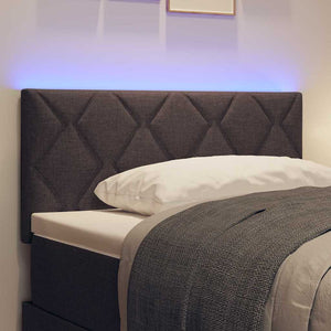 vidaXL LED Headboard Brown 90 cm Fabric