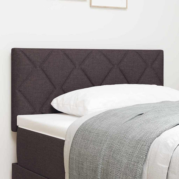 vidaXL LED Headboard Brown 90 cm Fabric