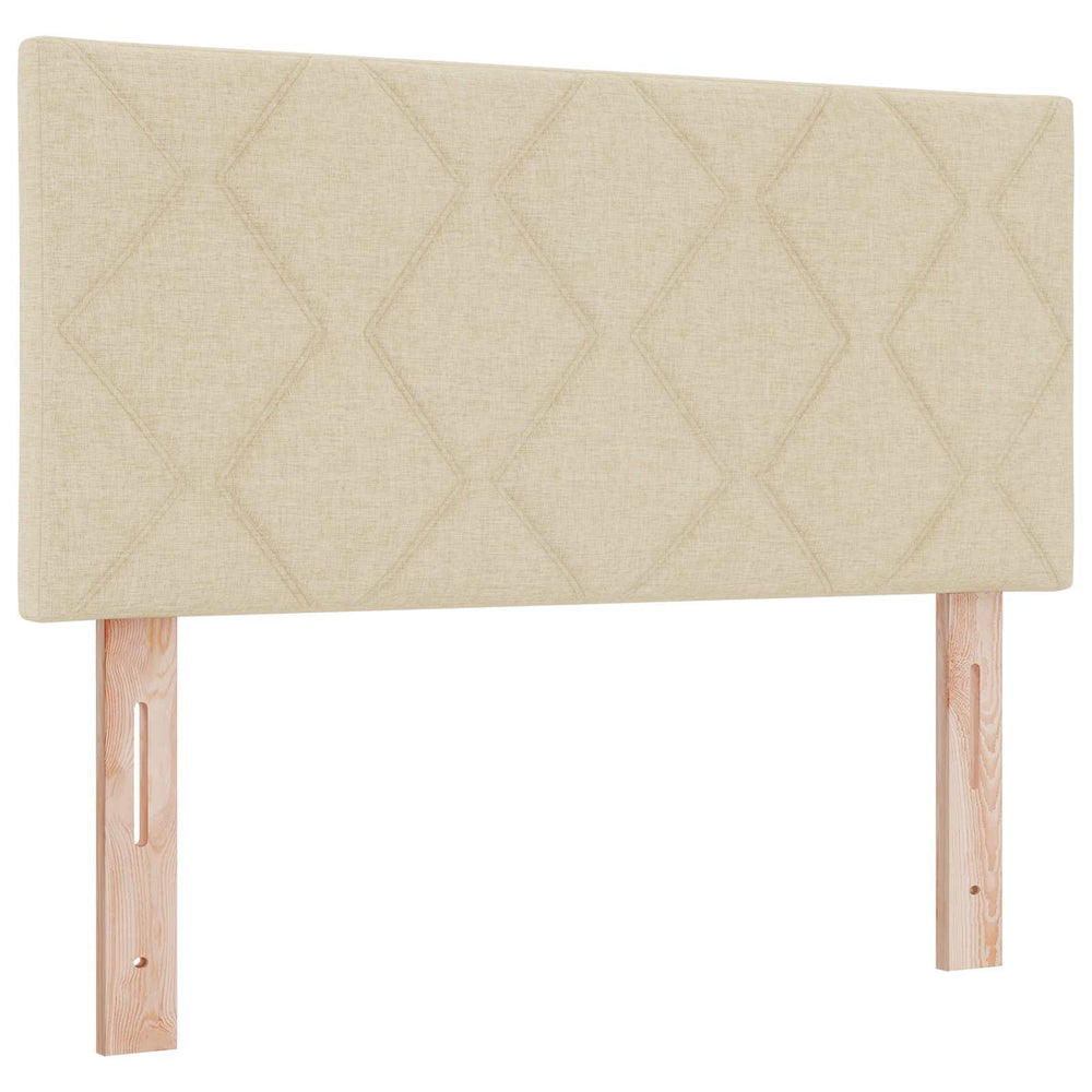 vidaXL LED Headboard Cream 90 cm Fabric