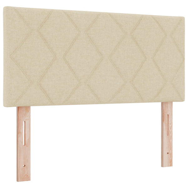 vidaXL LED Headboard Cream 90 cm Fabric