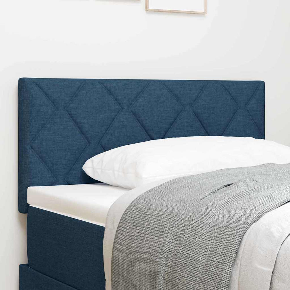 vidaXL LED Headboard Blue 90 cm Fabric