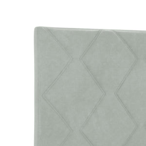vidaXL LED Headboard Light Gray 90 cm Velvet