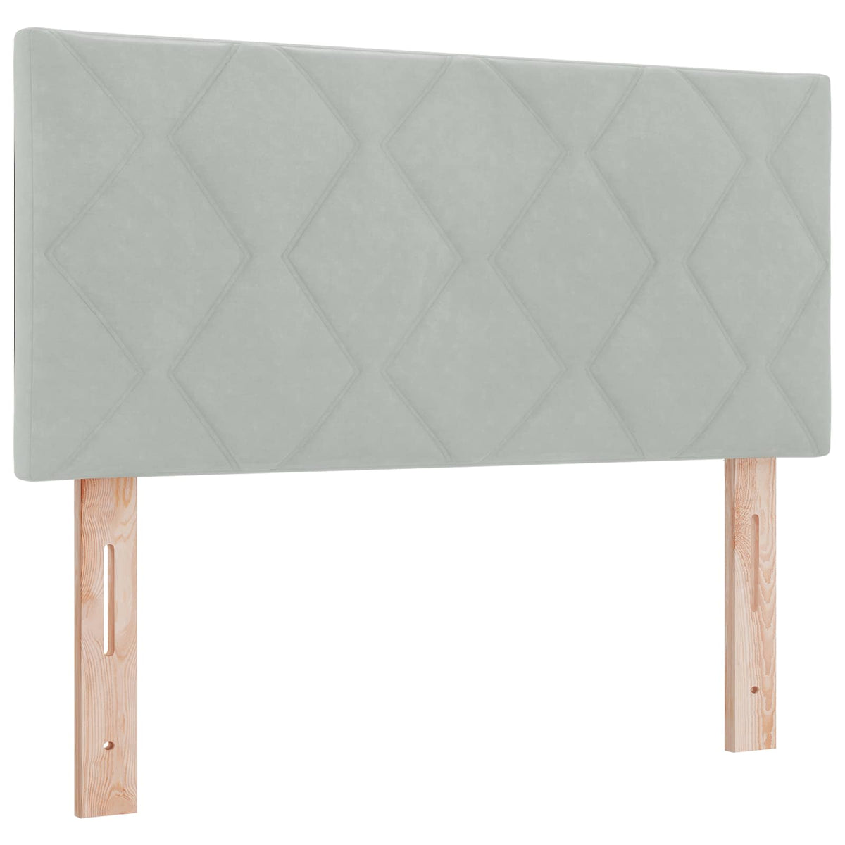 vidaXL LED Headboard Light Gray 90 cm Velvet