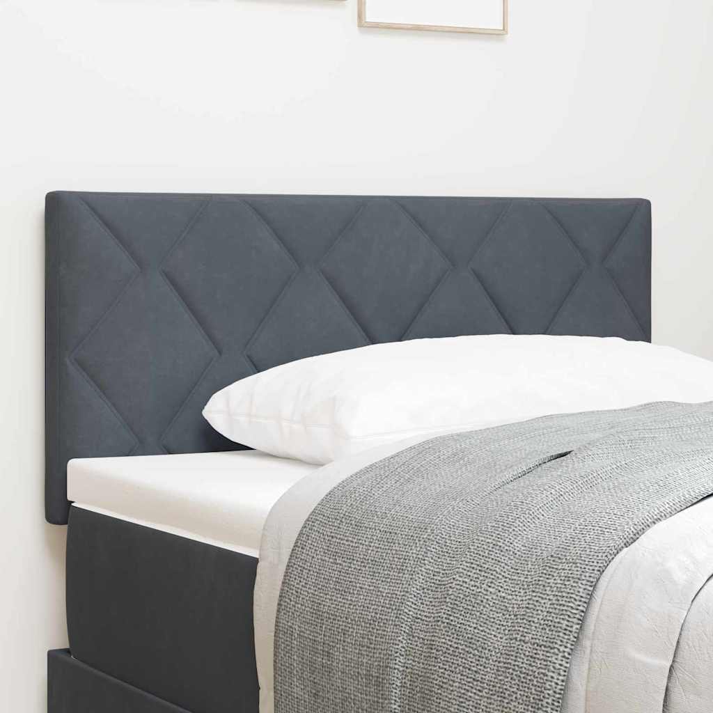 vidaXL LED Headboard Dark Grey 90 cm Velvet