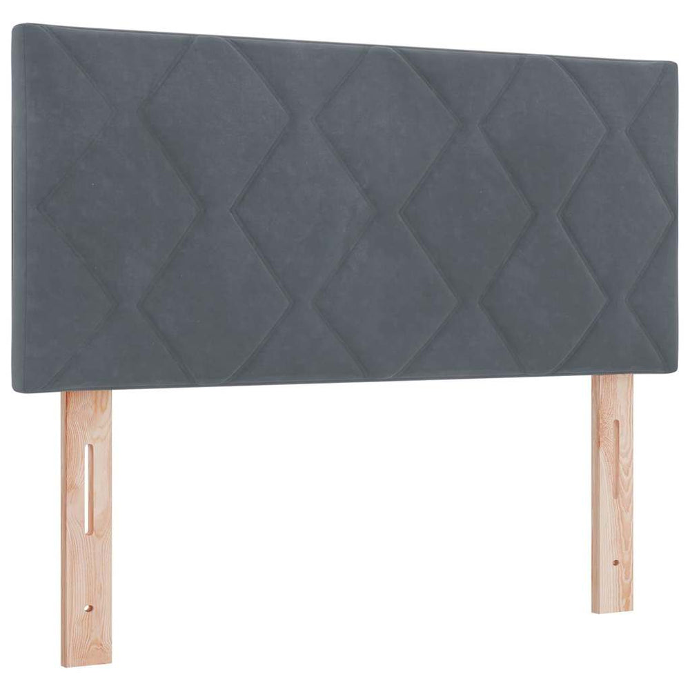 vidaXL LED Headboard Dark Grey 90 cm Velvet
