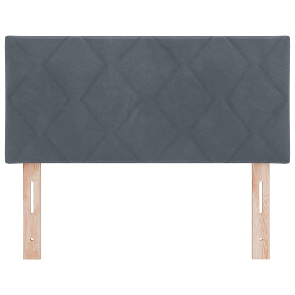 vidaXL LED Headboard Dark Grey 90 cm Velvet