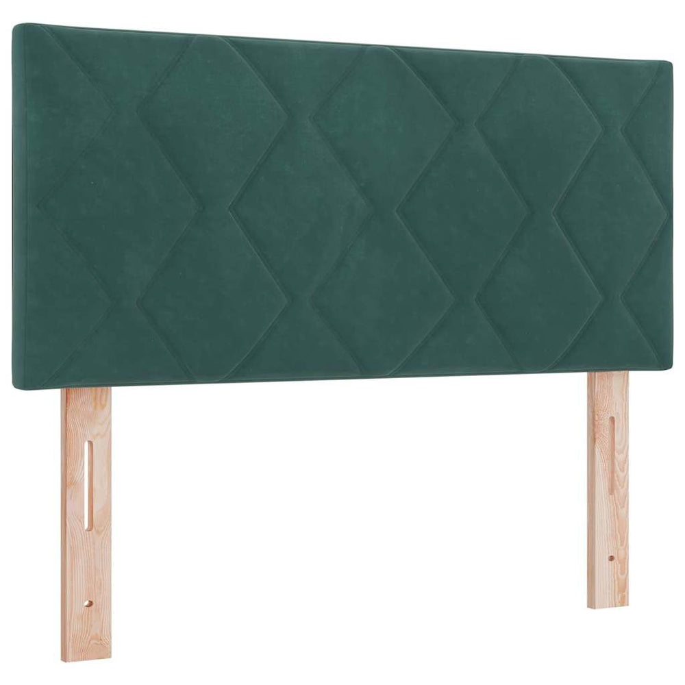 vidaXL LED Headboard Dark Green 90 cm Velvet