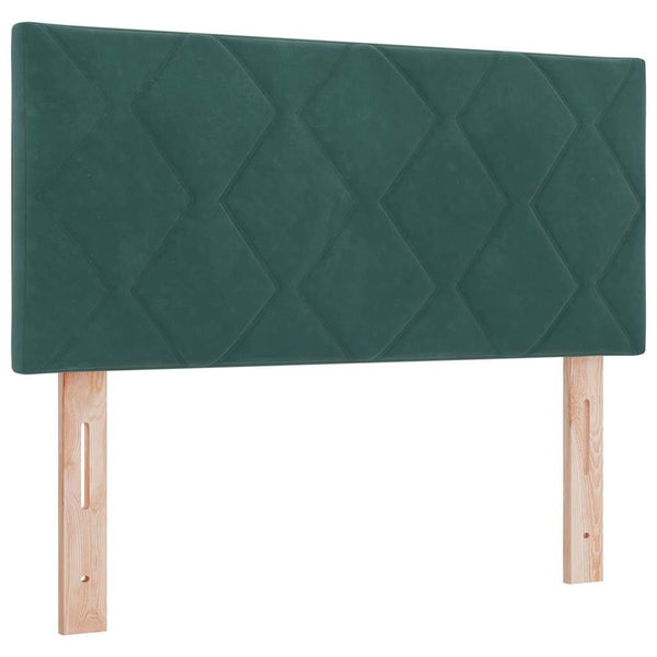 vidaXL LED Headboard Dark Green 90 cm Velvet