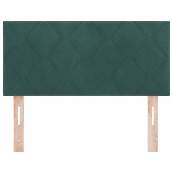 vidaXL LED Headboard Dark Green 90 cm Velvet