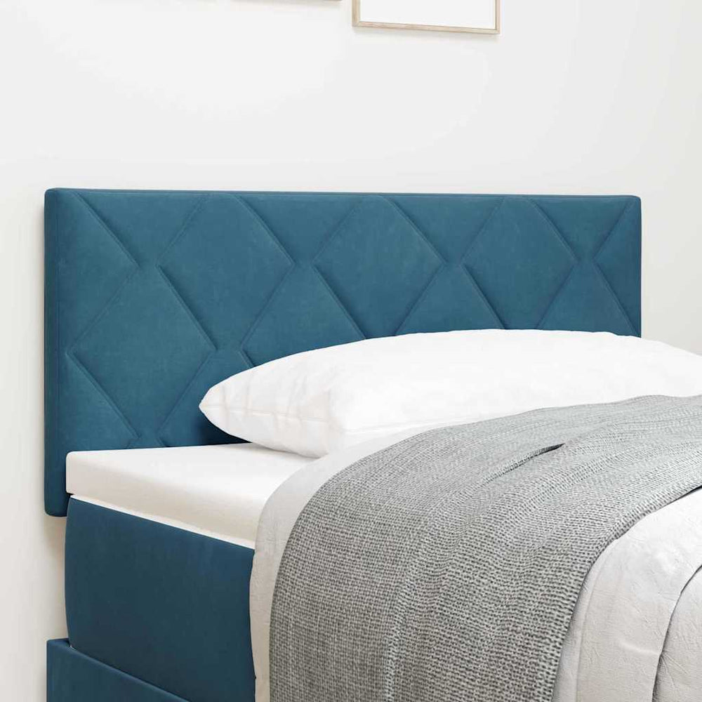 vidaXL LED Headboard Dark Blue 90 cm Velvet