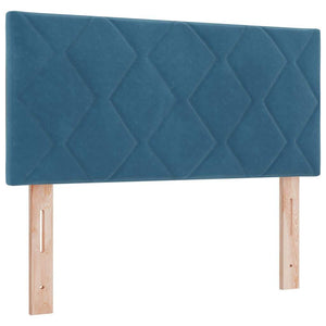 vidaXL LED Headboard Dark Blue 90 cm Velvet