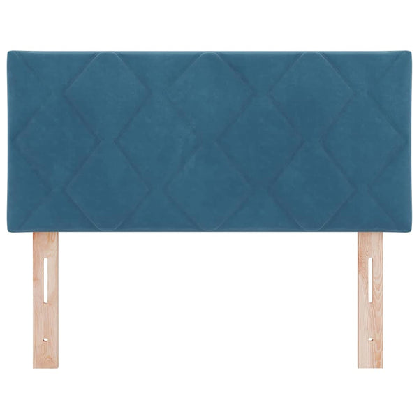 vidaXL LED Headboard Dark Blue 90 cm Velvet
