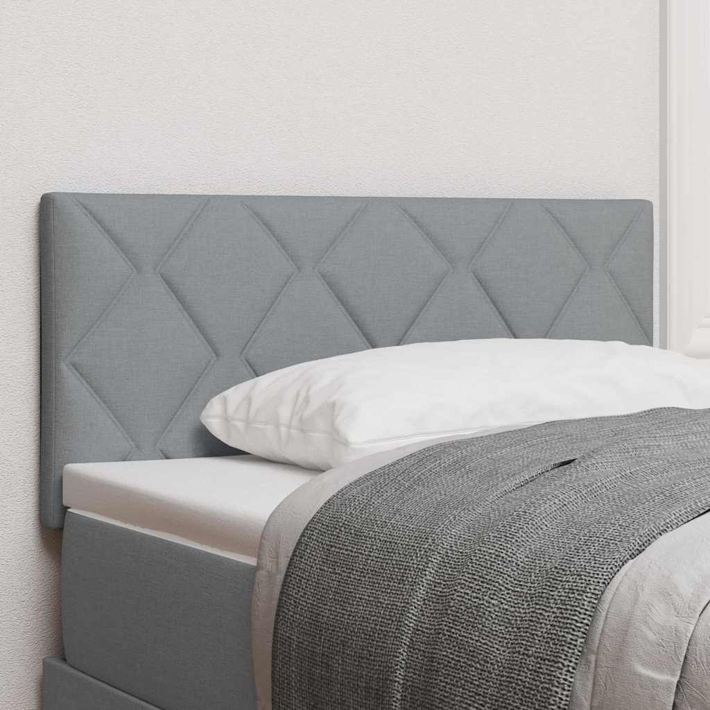 vidaXL LED Headboard Light Grey 100 cm Fabric
