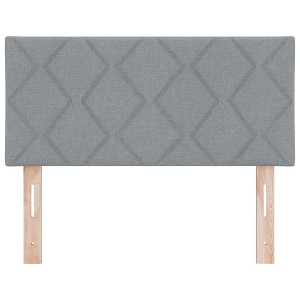 vidaXL LED Headboard Light Grey 100 cm Fabric