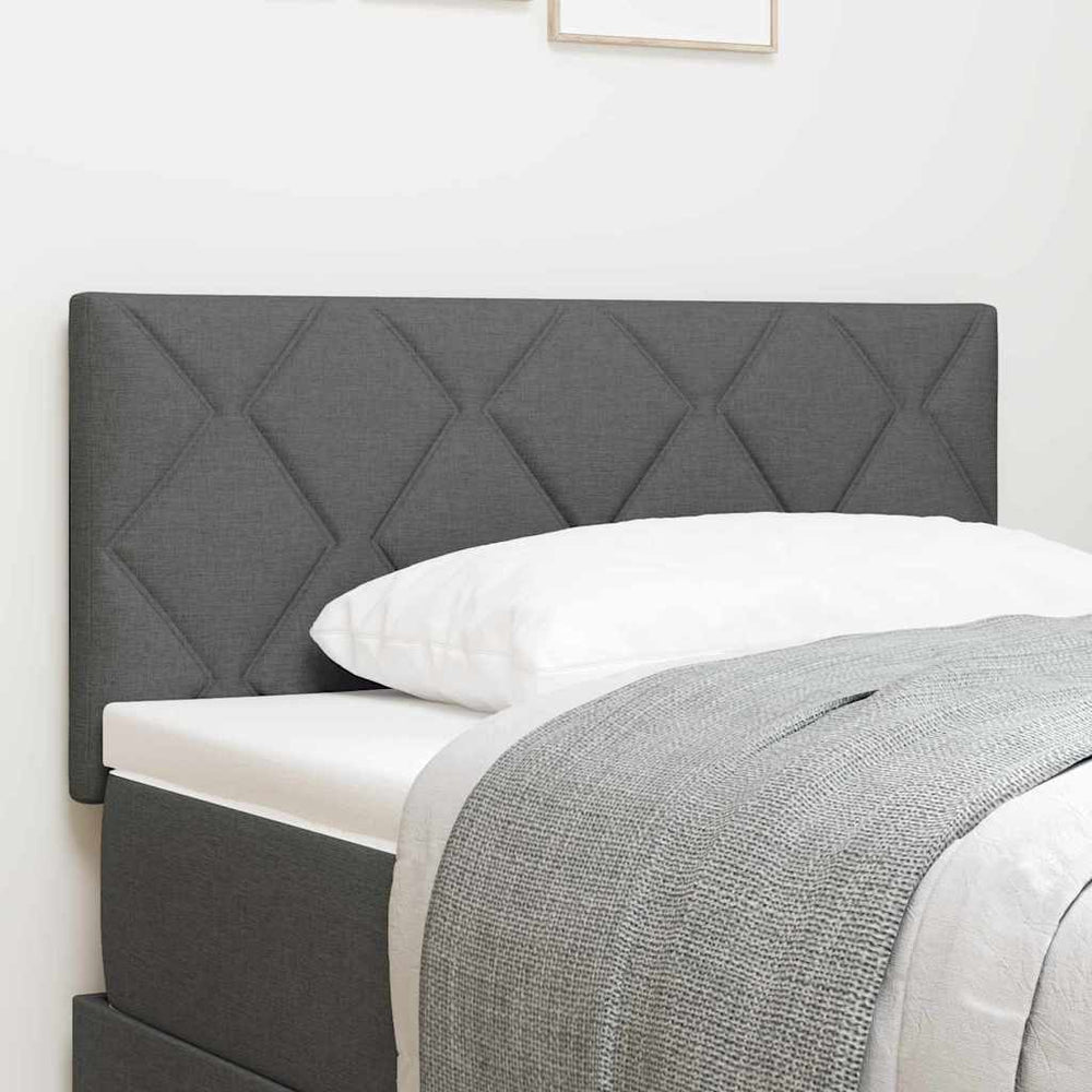 vidaXL LED Headboard Grey 100 cm Fabric