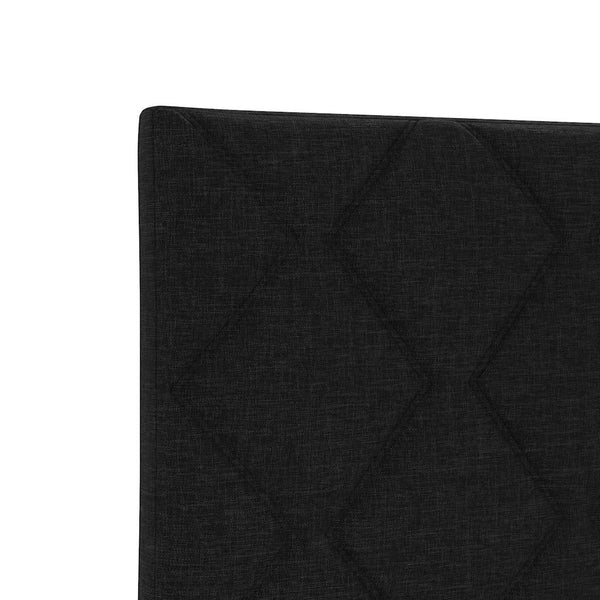 vidaXL LED Headboard Black 100 cm Fabric