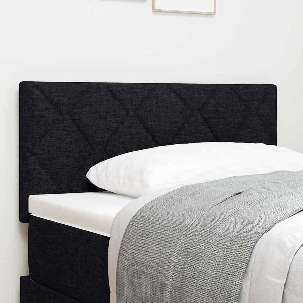 vidaXL LED Headboard Black 100 cm Fabric
