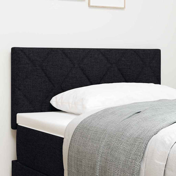 vidaXL LED Headboard Black 100 cm Fabric