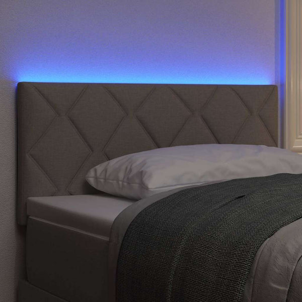 vidaXL LED Headboard Taupe 100 cm Fabric