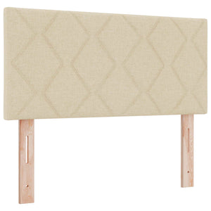 vidaXL LED Headboard Cream 100 cm Fabric