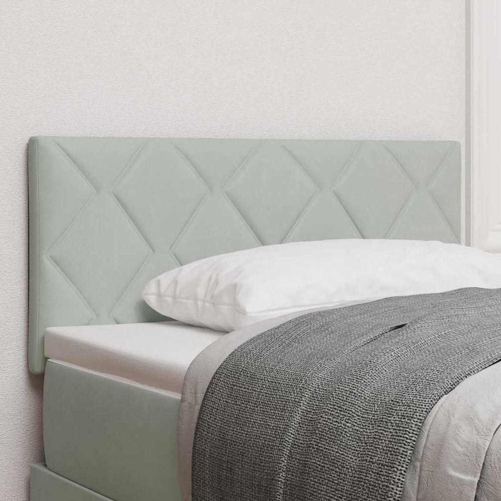 vidaXL LED Headboard Light Gray 100 cm Velvet