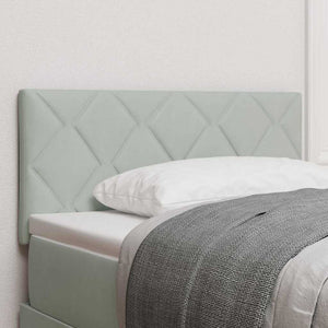 vidaXL LED Headboard Light Gray 100 cm Velvet
