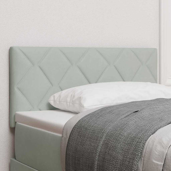 vidaXL LED Headboard Light Gray 100 cm Velvet