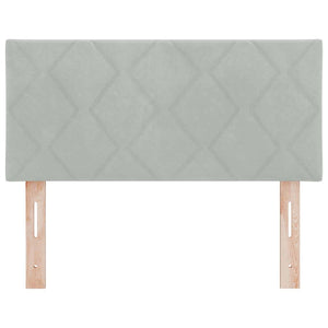vidaXL LED Headboard Light Gray 100 cm Velvet