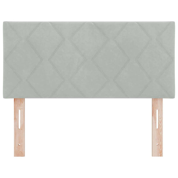 vidaXL LED Headboard Light Gray 100 cm Velvet