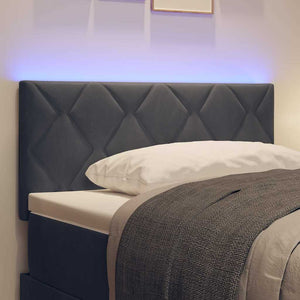 vidaXL LED Headboard Dark Grey 100 cm Velvet