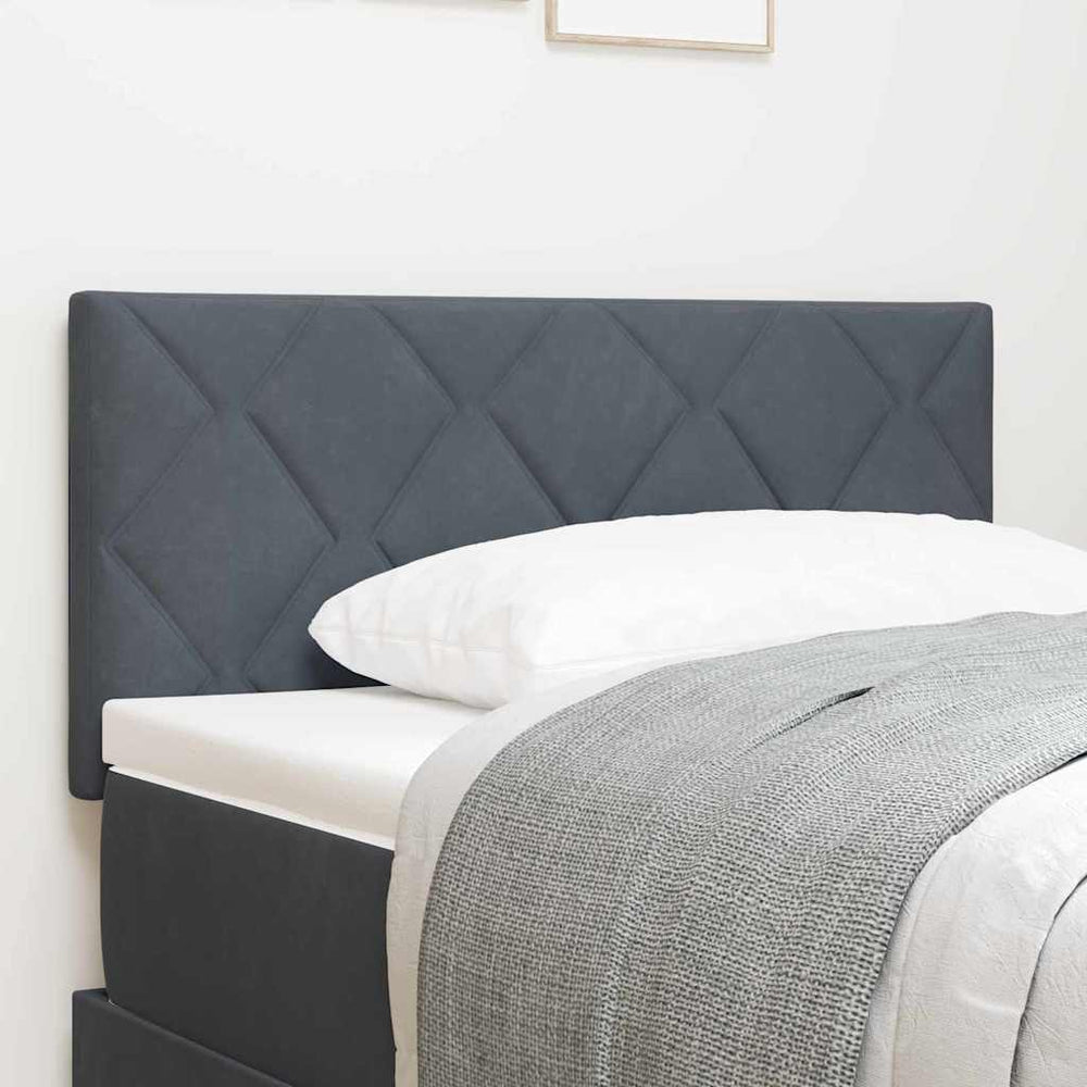 vidaXL LED Headboard Dark Grey 100 cm Velvet