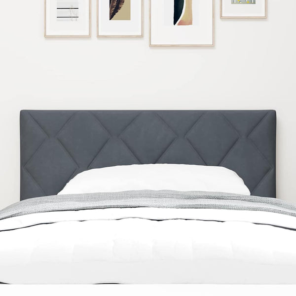 vidaXL LED Headboard Dark Grey 100 cm Velvet