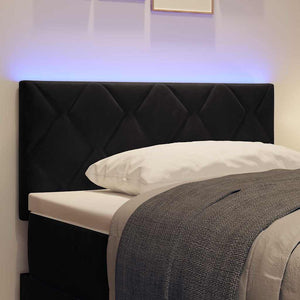 vidaXL LED Headboard Black 100 cm Velvet