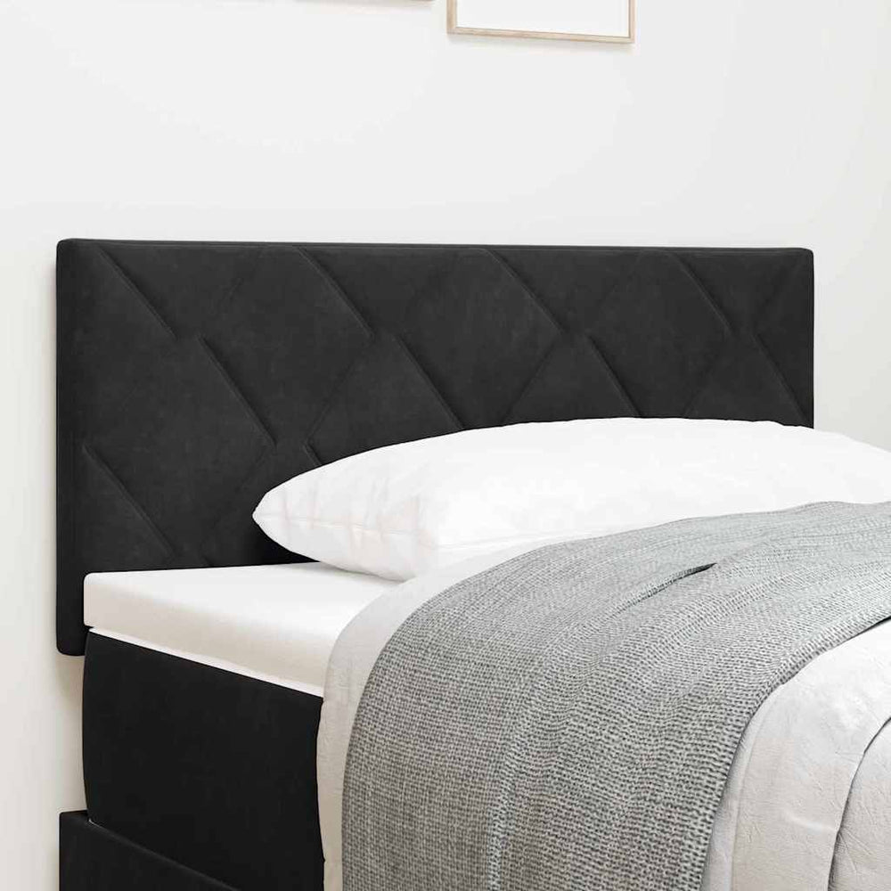 vidaXL LED Headboard Black 100 cm Velvet