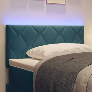 vidaXL LED Headboard Dark Blue 100 cm Velvet