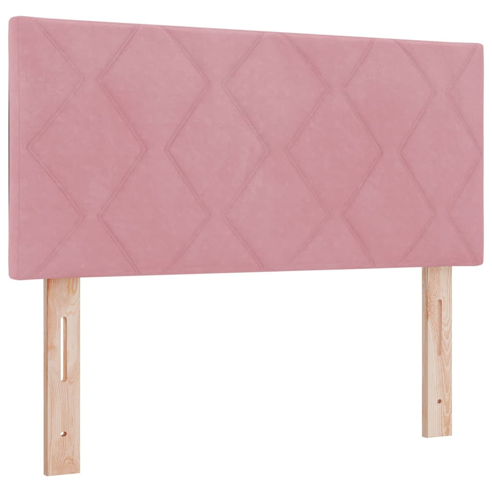 vidaXL LED Headboard Pink 100 cm Velvet