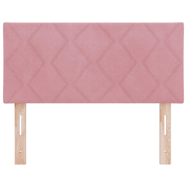 vidaXL LED Headboard Pink 100 cm Velvet
