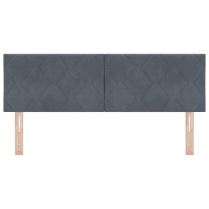 vidaXL LED Headboard Dark Grey 144 cm Velvet