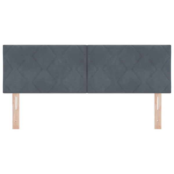 vidaXL LED Headboard Dark Grey 144 cm Velvet