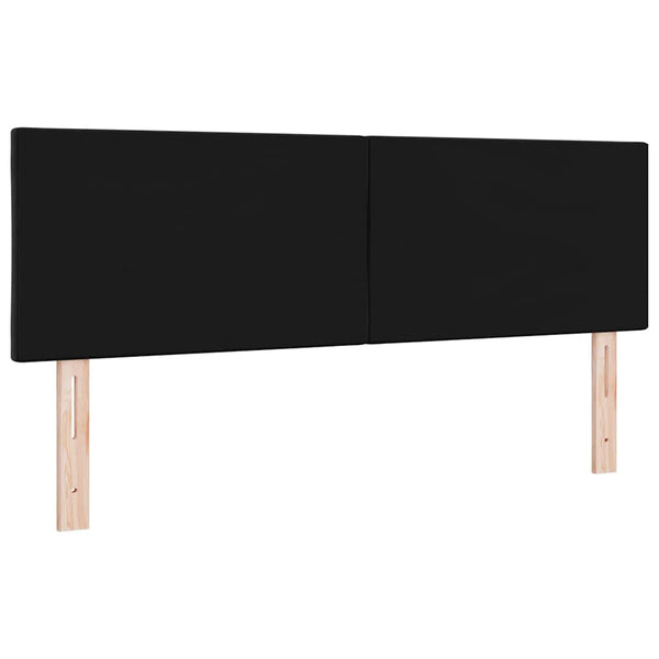 vidaXL LED Headboard Black 144 cm Velvet