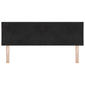 vidaXL LED Headboard Black 144 cm Velvet