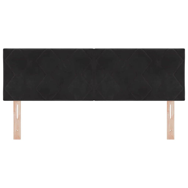 vidaXL LED Headboard Black 144 cm Velvet