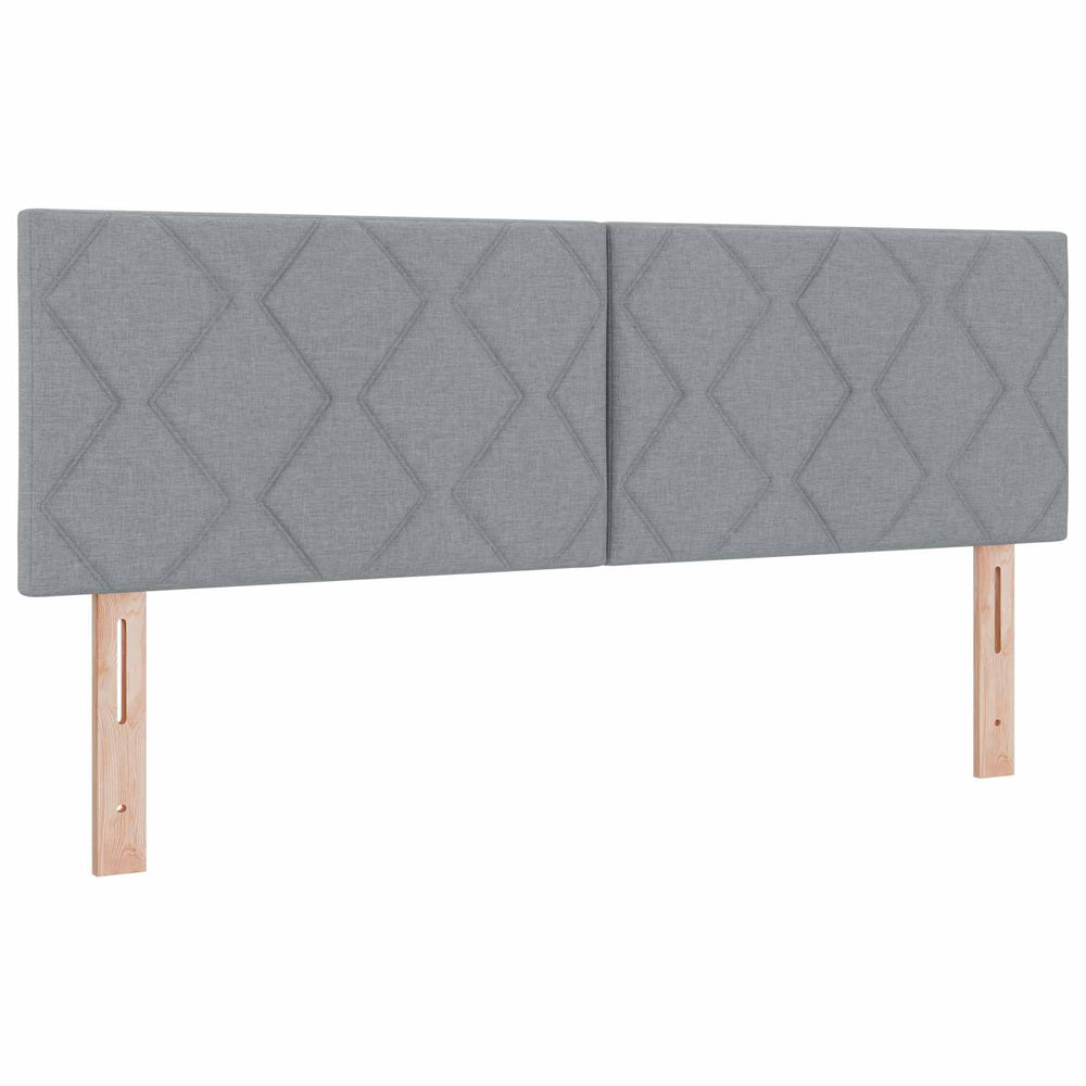 vidaXL LED Headboard Light Grey 160 cm Fabric