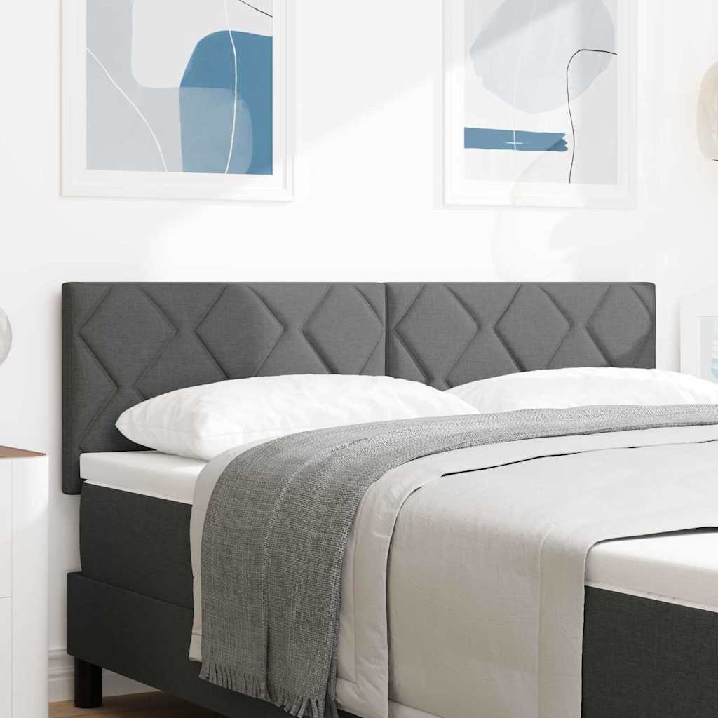 vidaXL LED Headboard Grey 160 cm Fabric