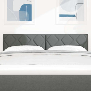 vidaXL LED Headboard Grey 160 cm Fabric