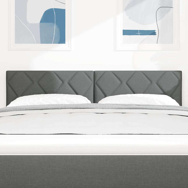 vidaXL LED Headboard Grey 160 cm Fabric