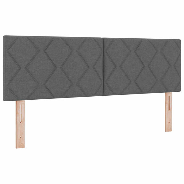 vidaXL LED Headboard Grey 160 cm Fabric