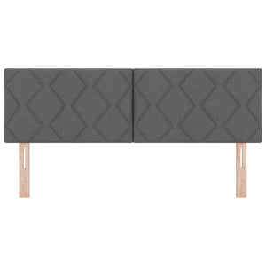 vidaXL LED Headboard Grey 160 cm Fabric